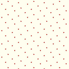 Seamless Red Heart Pattern on Beige Background – Romantic Valentine’s Day Love Texture