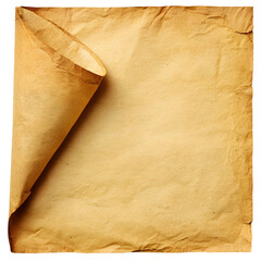 Vintage paper corner folded isolated on transparent background