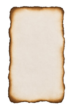 Old paper with burnt edges on a transparent background   PNG