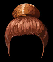 Classic Chignon Style Low Bun Updo Featuring a Woman's Medium Brown Hair with Subtle Highlights