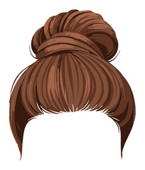Luxurious and Full Updo Hairstyle Featuring a Deep Brown Hair Color Styled into a Large, Textured and Perfectly Wrapped Bun