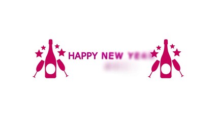 Happy New Year name 2085 and 2086 Stylish text animation From the blur effect with white background.Happy New Year text font.