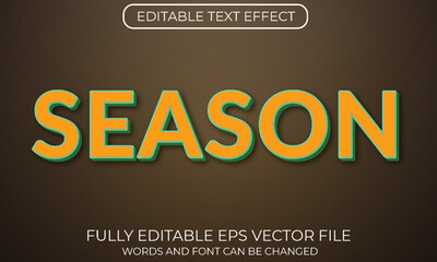Season editable text effect