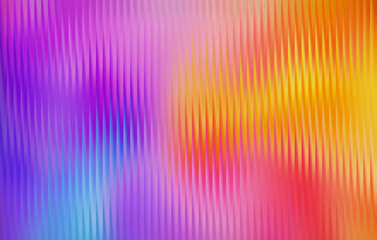 Abstract gradient of purple, pink, blue, orange yellow with vertical lines texture