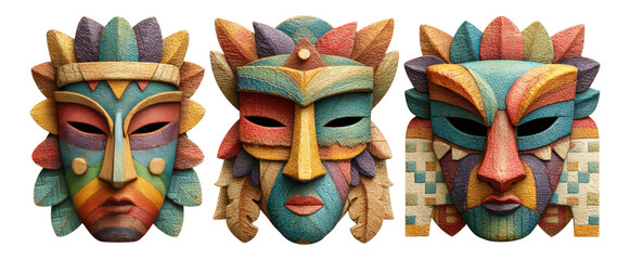 Colorful Artistic Masks with Unique Shapes and Styles