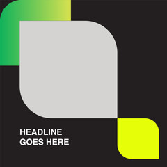 Sustainability Eco friendly green energy leaf shape curve edges design template editable eps