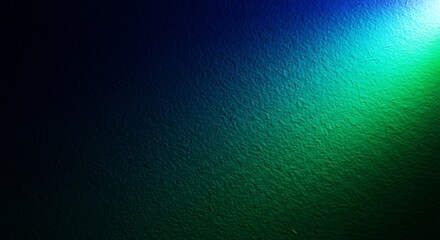 Fototapeta premium Abstract background with vibrant green and blue light gradient and textured surface
