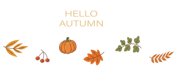 Autumn wreath with leaves	
