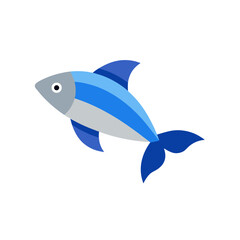 a fish swimming vector