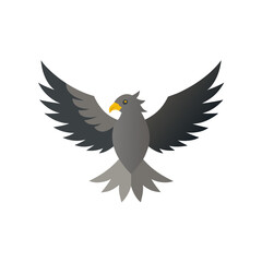  flying eagle with wings spread wide vector