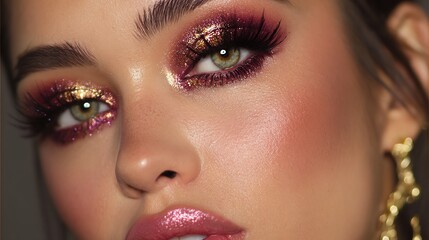 Holiday glam makeup look for New Year s Eve celebration