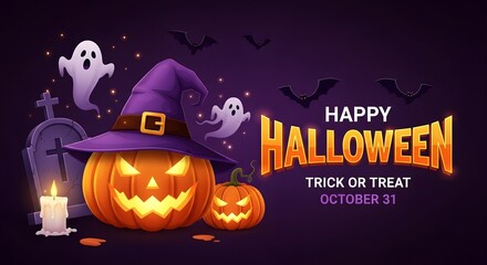 halloween background with pumpkins