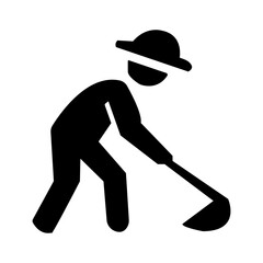 farmer silhouette icon design template