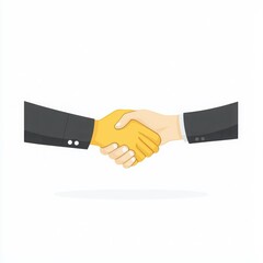 Professional Handshake Symbolizing Agreement and Partnership in Business and Corporate Environment with Isolated Background