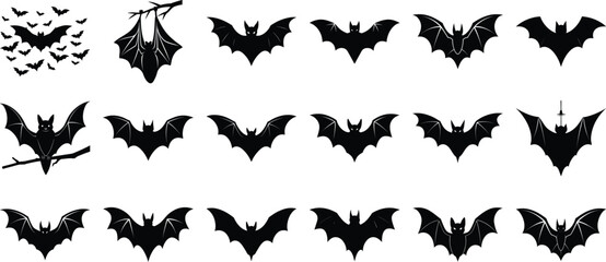 Flying Bat Halloween Vector Image On White Background. 
