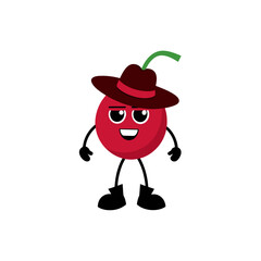 cartoon cedar bay cherry fruit mascot character in