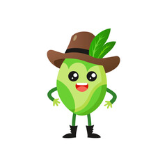 cartoon celtuce vegetable mascot character in funn