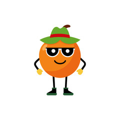 cartoon cempedak fruit mascot character in funny a
