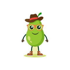 cartoon chayote squash vegetable mascot character 