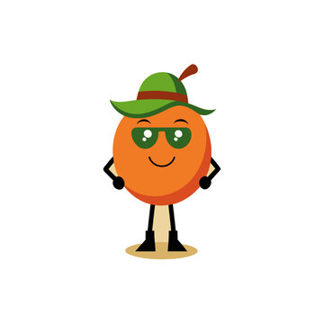 cartoon charichuelo fruit mascot character in funn