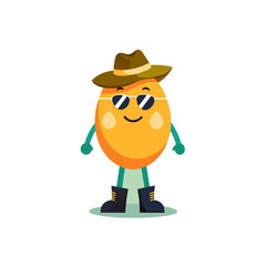 cartoon egg fruit fruit mascot character in funny 