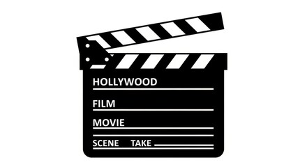 Fototapeta premium Classic film slate, a symbol of cinematic artistry and production process