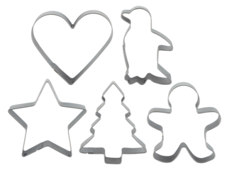 Flat steel frame in the shape of a Christmas tree Heart Penguin Star Human