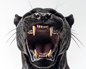 Majestic Black Panther Roaring Close-up