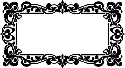 decorative frame with floral ornament, frame, vintage, border, ornament, design, decoration, floral, vector, pattern, art, illustration, ornate, antique, flower, black, old, decor, retro, style, card,
