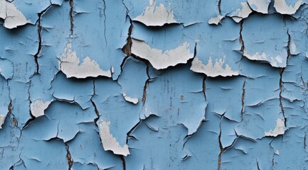 Obraz premium Peeling blue paint texture closeup