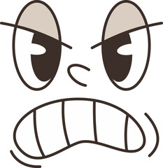funny comic eyes and mouth doodle vector