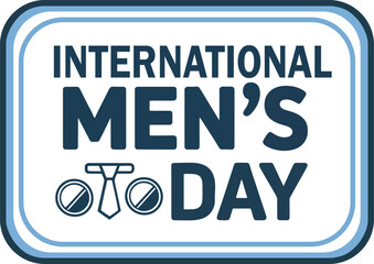 Vector art of international mens day logo