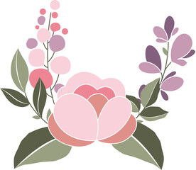 Colorful floral bouquet vector