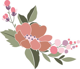 Colorful floral bouquet vector