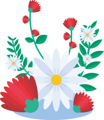 Colorful floral bouquet vector