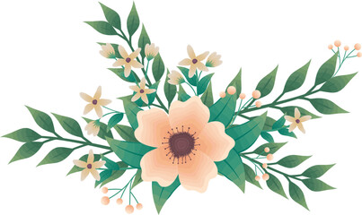 Colorful floral bouquet vector