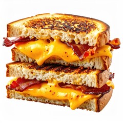Grilled cheese and bacon sandwich