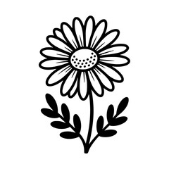 Vector art of simple daisy flower illustration