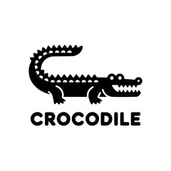 Vector art of black crocodile logo