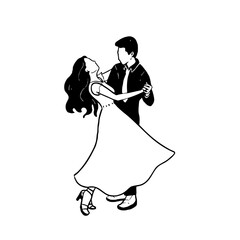 Elegant Ballroom Dance Illustration. 