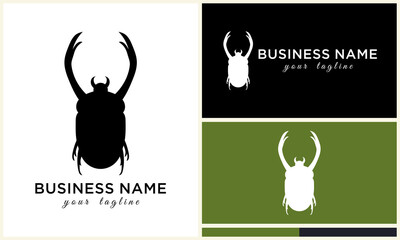 Insect silhouette design with logo templates.