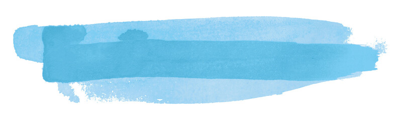 light blue watercolor background. Artistic hand paint. Isolated on transparent background.