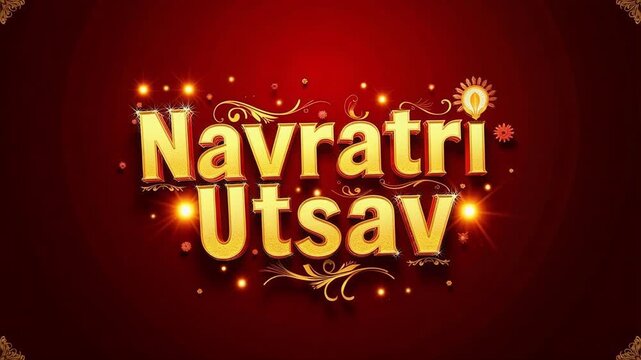 Vibrant Navratri Utsav Animation Loop in 4K: A Festive Celebration, Perfect for Social Media, Greetings, and Digital Marketing Campaigns