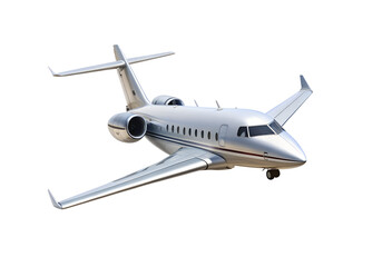 Obraz premium Modern business jet airplane isolated on transparent background