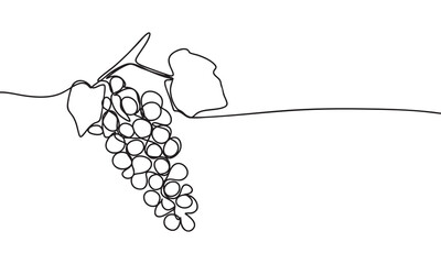 Line Art Grapes A Simple Elegant Illustration