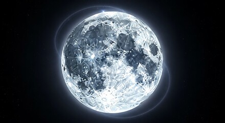 Full Moon in the Night Sky.