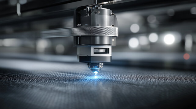 青色レーザーで複合材微細加工のクローズアップ