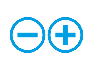 Fototapeta premium plus minus button icon