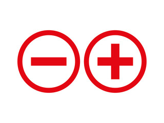 Fototapeta premium plus minus button icon