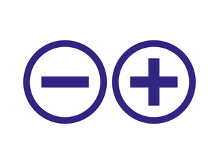 Obraz premium plus minus button icon